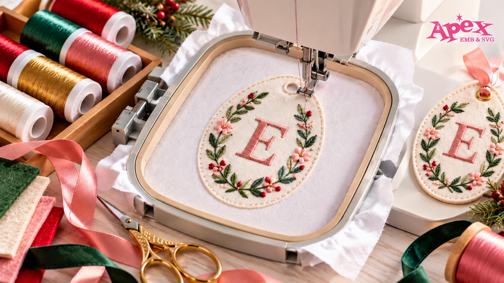Embroidering an In-the-Hoop Gift Tag