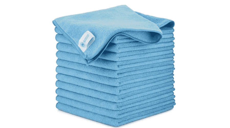 Microfiber towel sample before embroidery