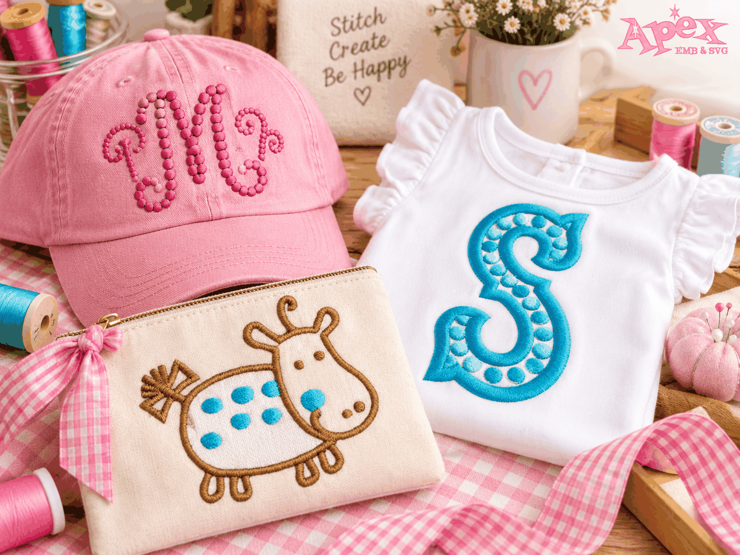 Polka Dot Applique Embroidery Project Ideas