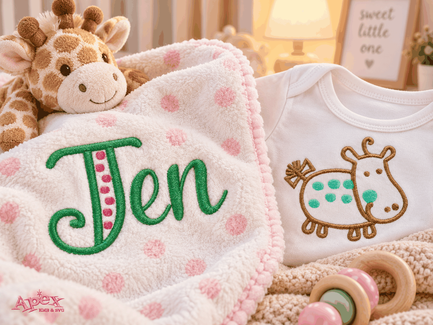 Cute Polka Dot Embroidery Ideas for Baby Gifts