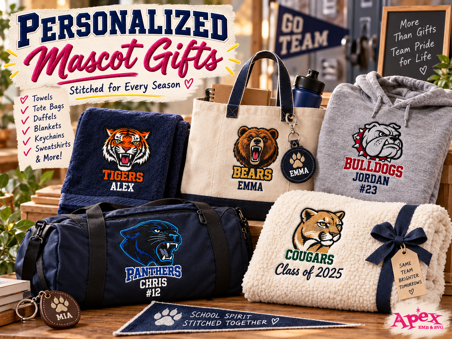 Personalized School Mascot Team Gift Ideas