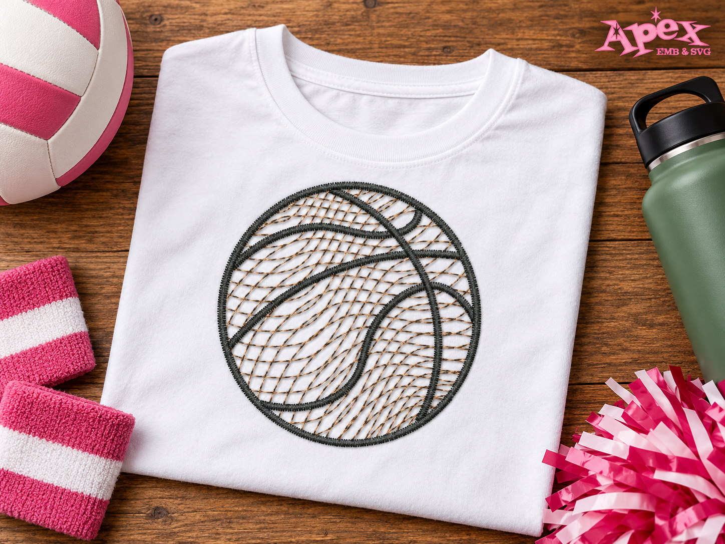 Volleyball School Spirit Embroidery Shirt
