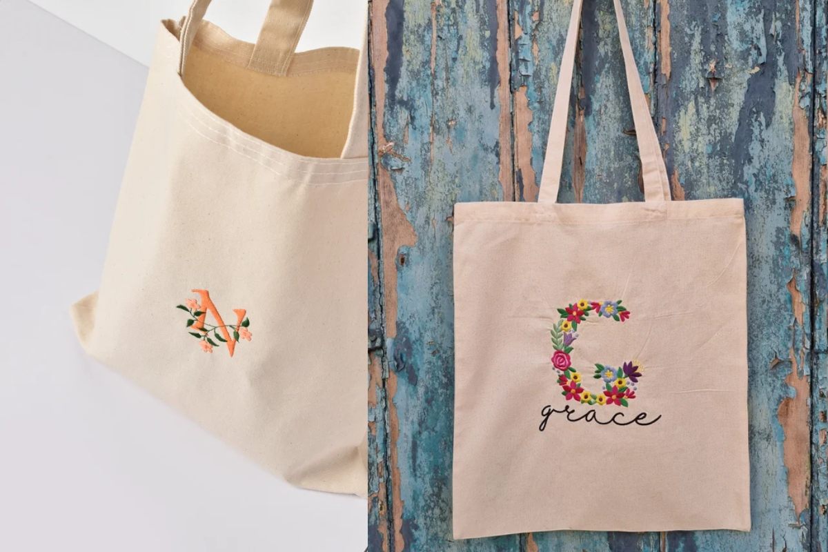Tote Bags Embroidery Monograms