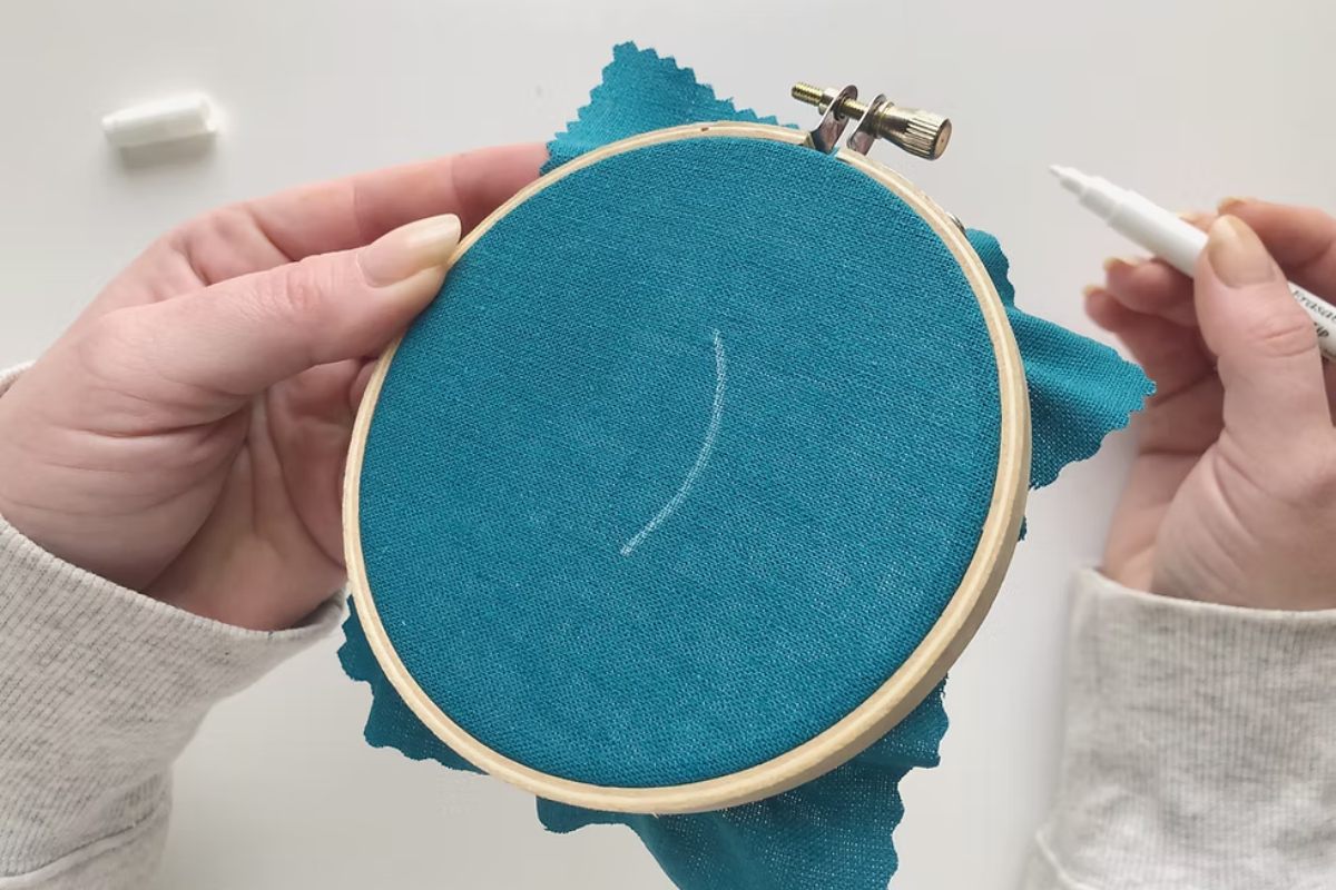 Transfer paper or an erasable fabric pen 