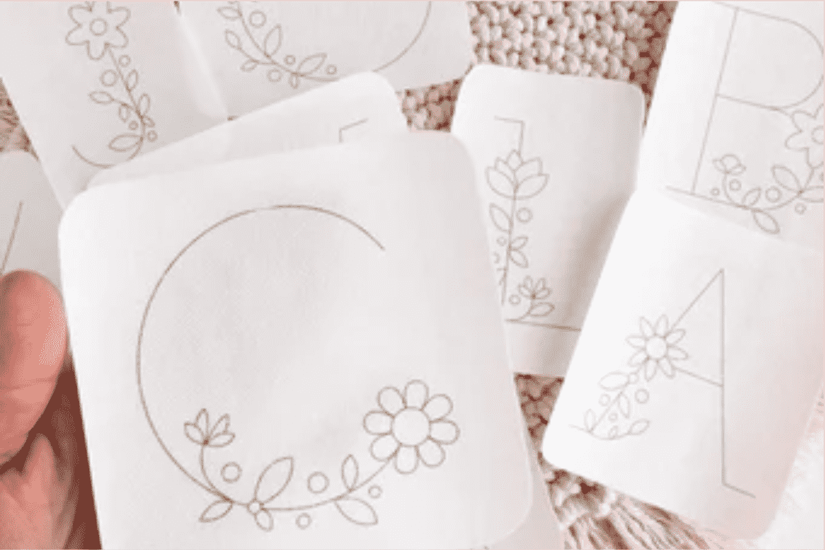 Transfer the Design embroidery monogram