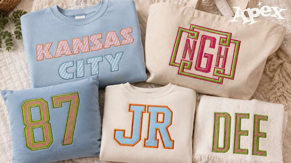 Applique Block style is especially good when you want a bigger letter without making the stitch feel too heavy.