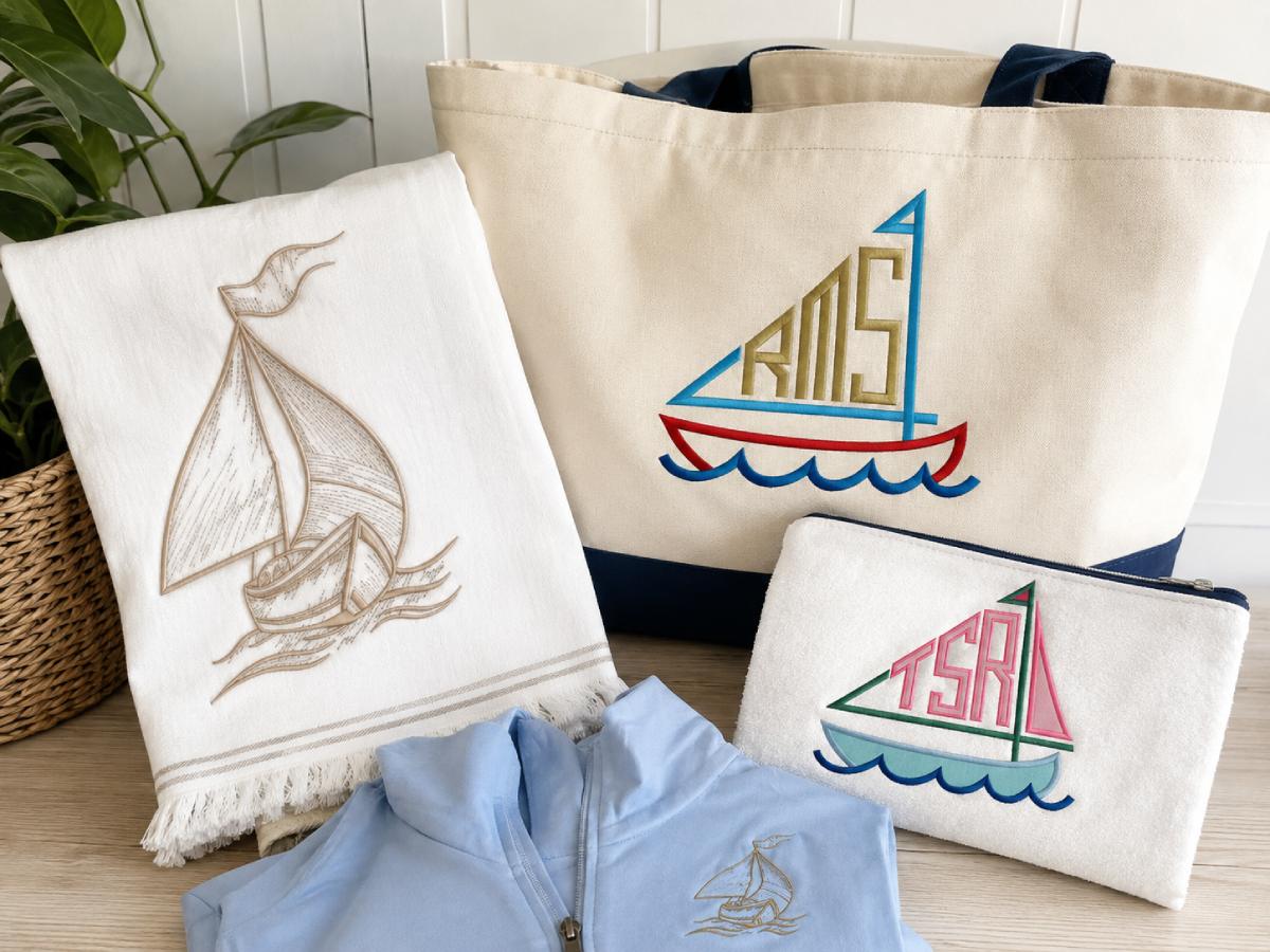 Embroidery for boats can feel sporty, traditional, relaxed or decorative depending on how much detail is used.