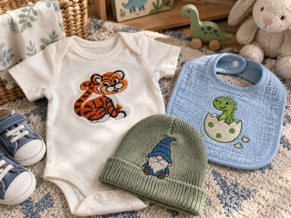 Teddy bears, elephants, tiger cubs, rocking horses and other familiar nursery characters are useful for exactly that reason.
