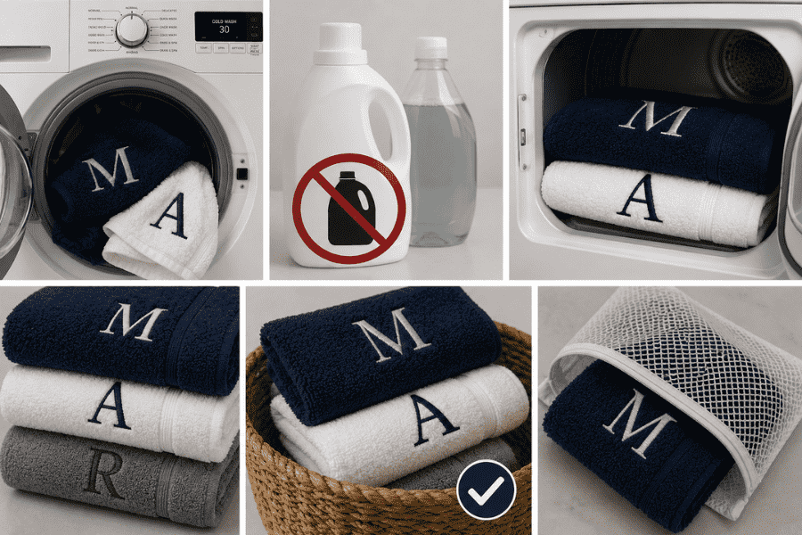 How to protect embroidered scarves when washing them.