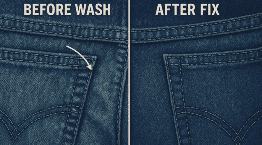 How to keep your jeans pockets from wrinkling.