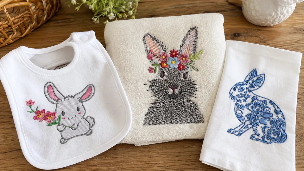 Bunnies are the largest and most varied group in the collection.