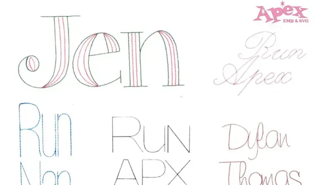 BX fonts work with Embrilliance, allowing users to type embroidery lettering directly with a keyboard