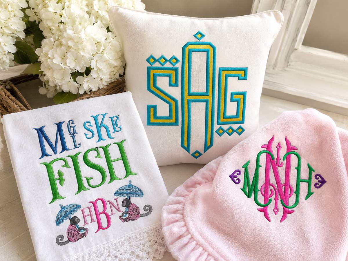 Choose this group when the monogram needs personality, not just personalization.