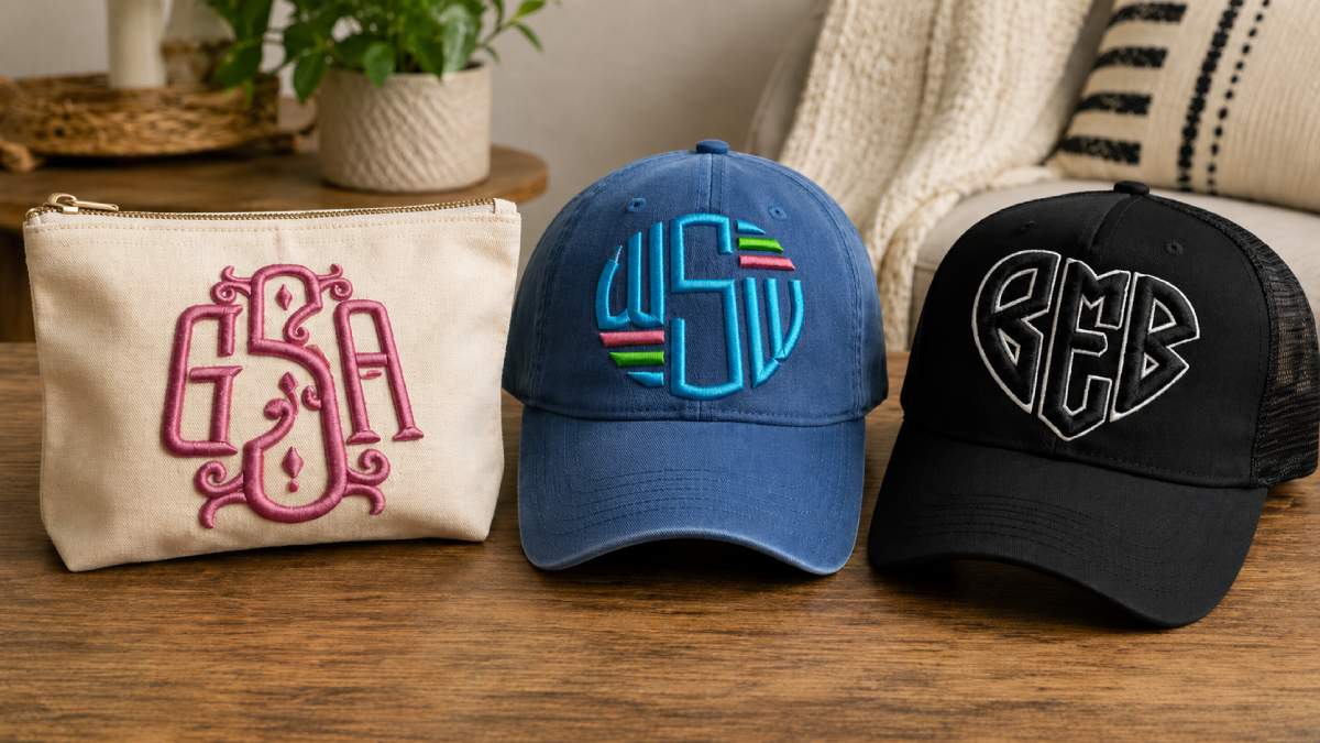 Use 3D puff when the blank can support a stronger, raised monogram look.