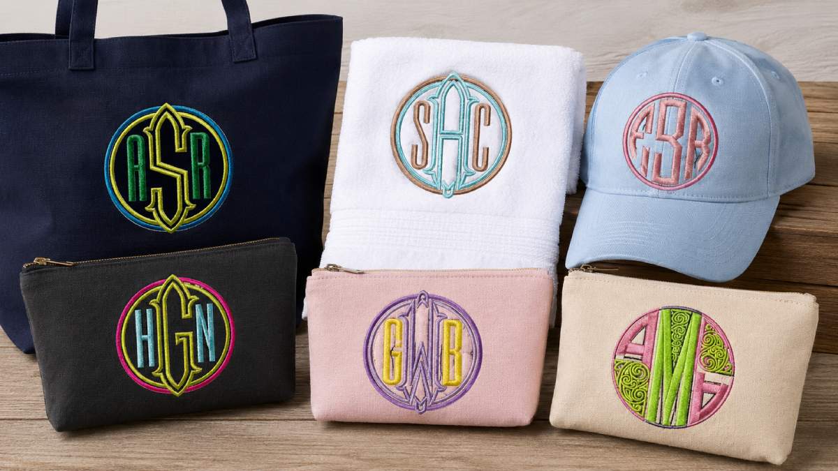 Use circle monograms when the blank needs a clean, symmetrical design that looks intentional from a distance.