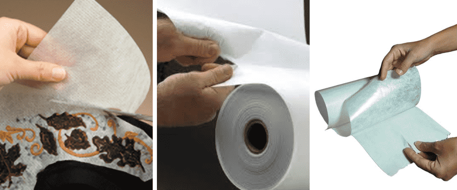 The stabilizing pad helps complete the embroidery steps.