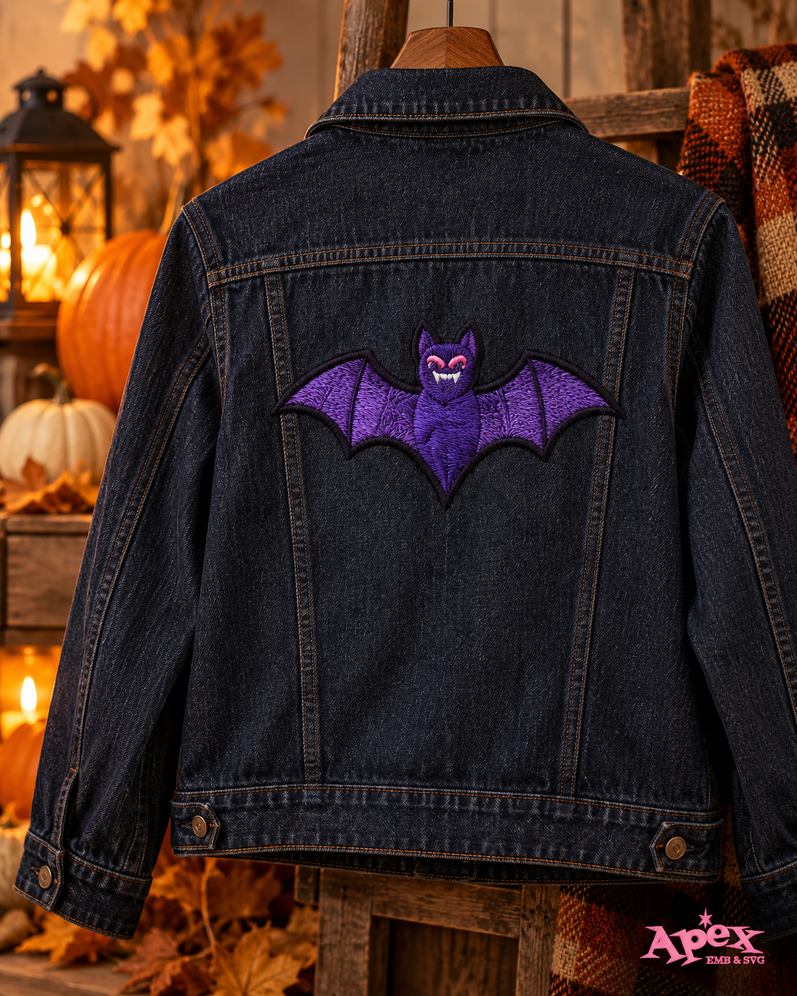 Custom Halloween Denim Jacket