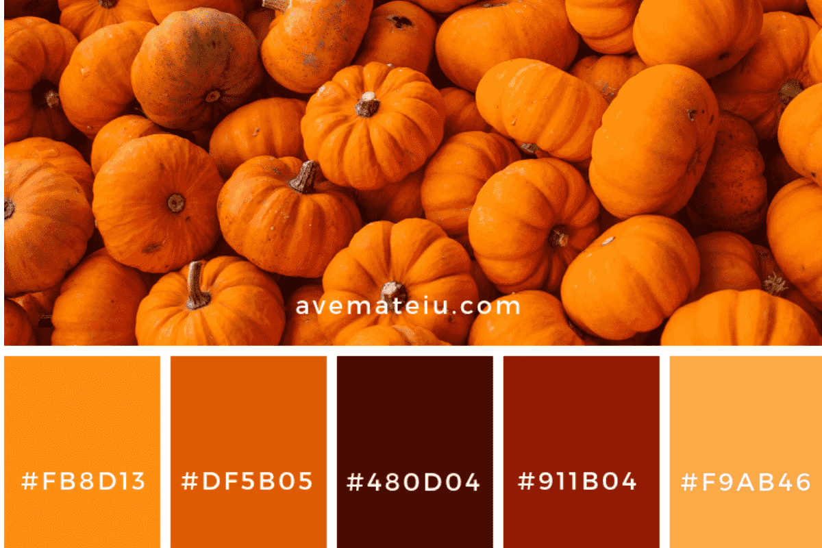 Creative color palettes for pumpkin embroidery patterns