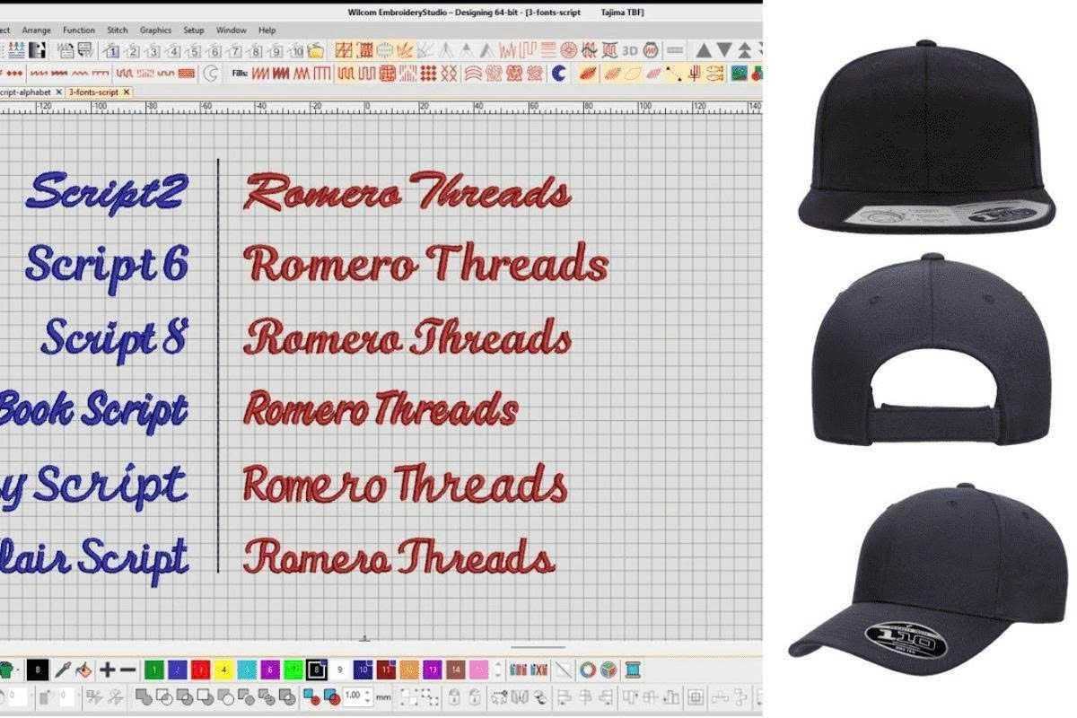 Choosing the best fonts for hat embroidery designs