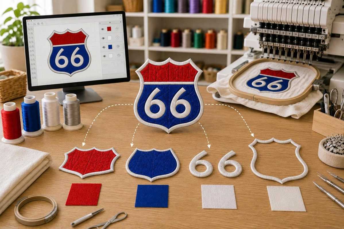 Step 3: Split the logo into individual objects.