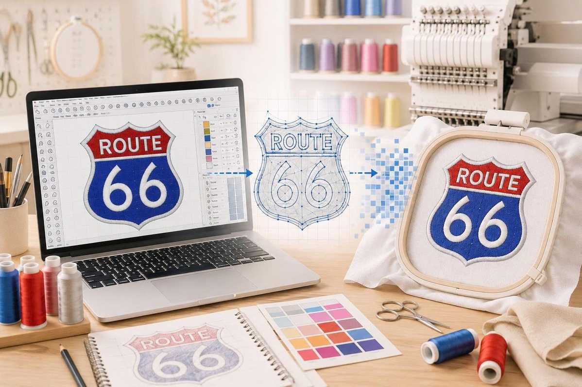 What does digitizing a logo for embroidery mean?