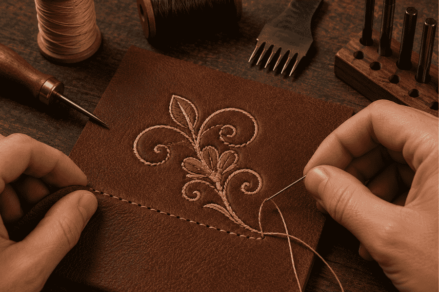 How to preserve embroidered leather products