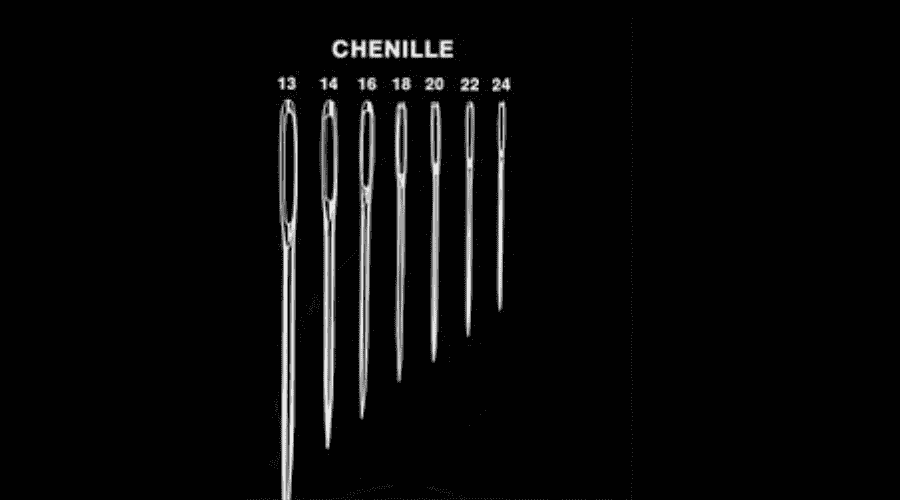 Sizes of embroidery needles for towels