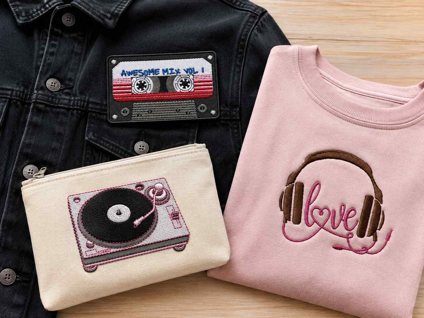 Some music embroidery designs