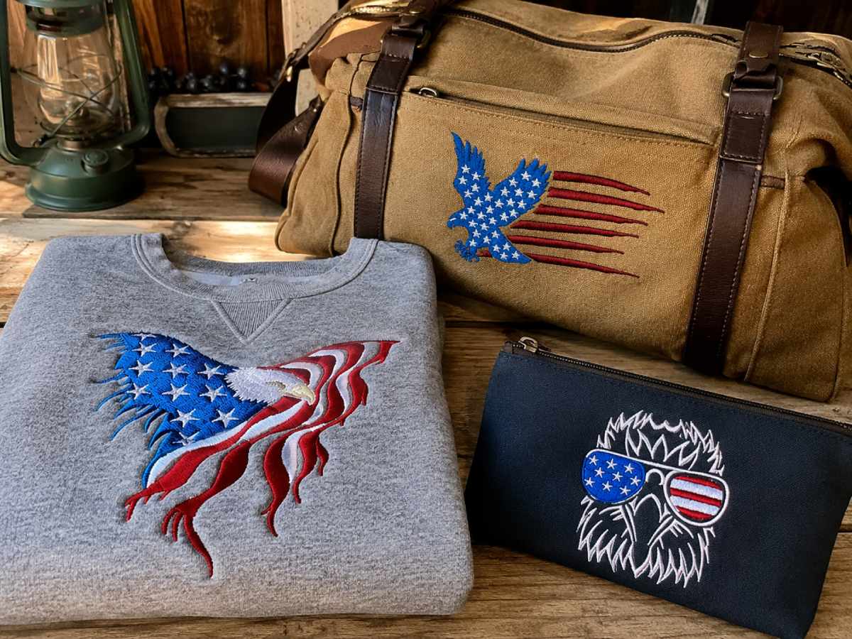 The eagle gives the design a more serious tone, so it feels less like party decor and more like a keepsake.