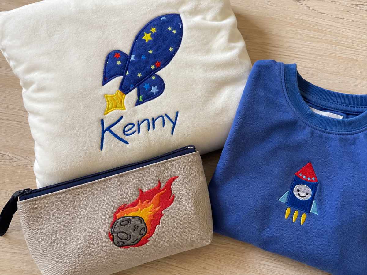 Rockets, planets, asteroids and meteorites create a broader outer-space setting.