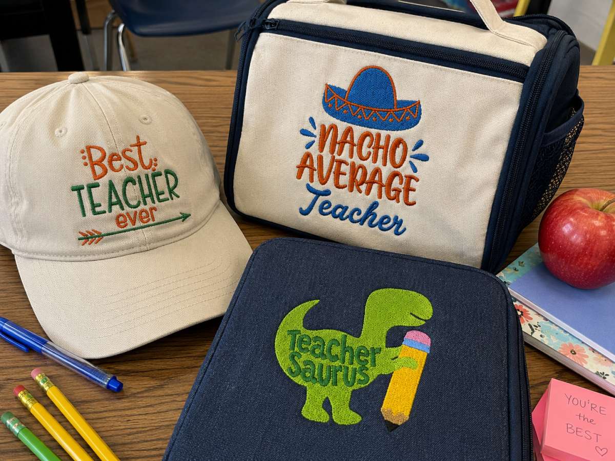 Changing the phrase, thread color, or blank item helps each teacher gift feel less mass-produced.