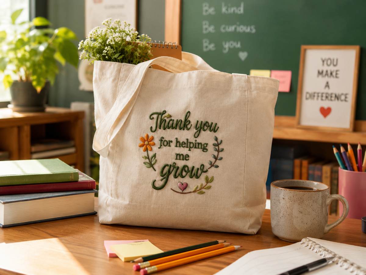 A stitched teacher gift feels more intentional than a last-minute store-bought item.