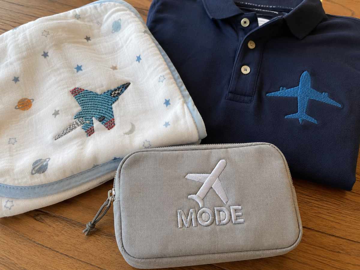 Examples transportation embroidery designs include Flying Aircrafts, the Airplane Silhouette Pack and Airplane Mode.