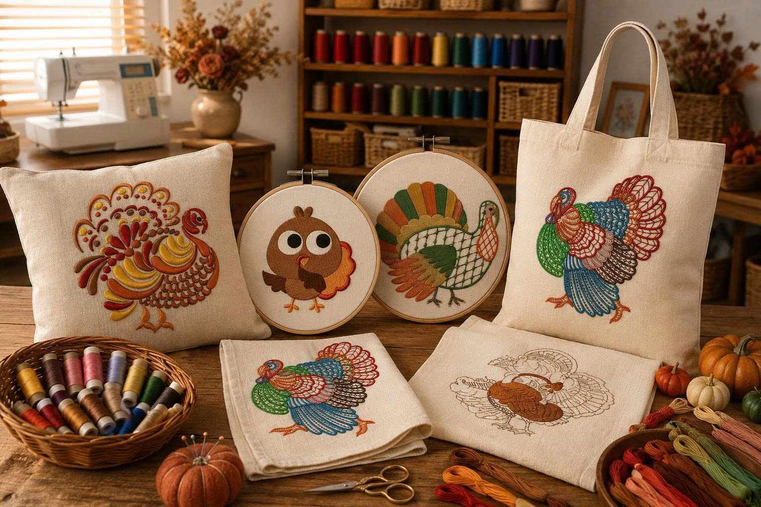 Choosing a suitable turkey embroidery pattern
