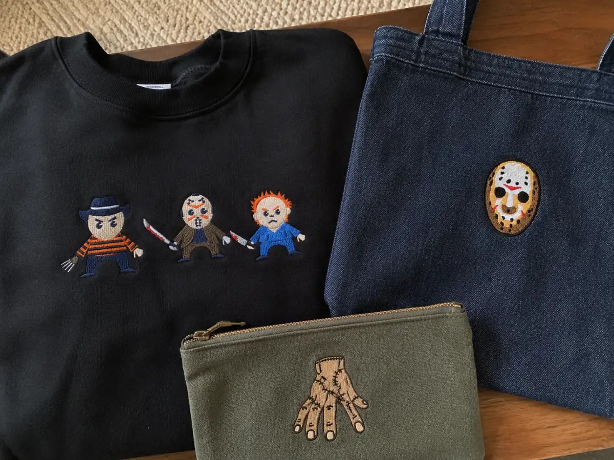 Horror movie embroidery designs