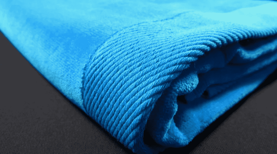Velour towel sample before embroidery