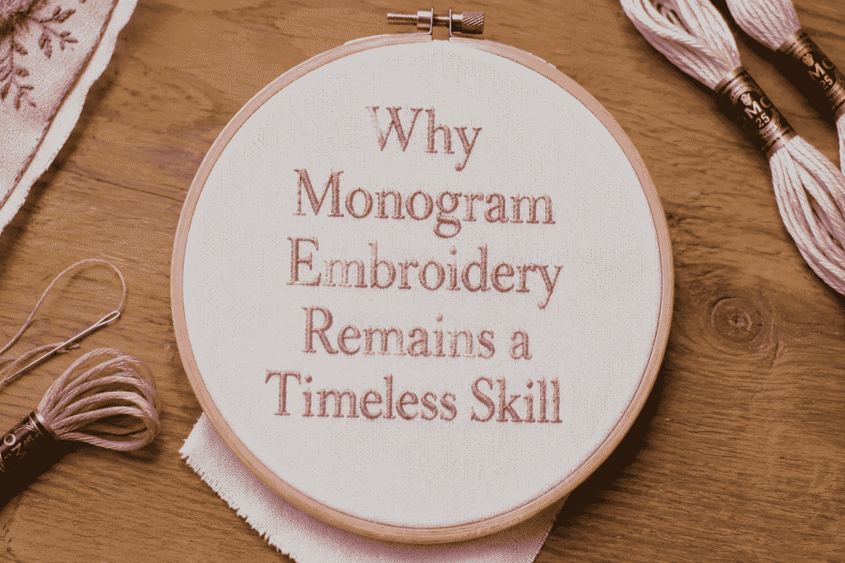 Monogram embroidery skills