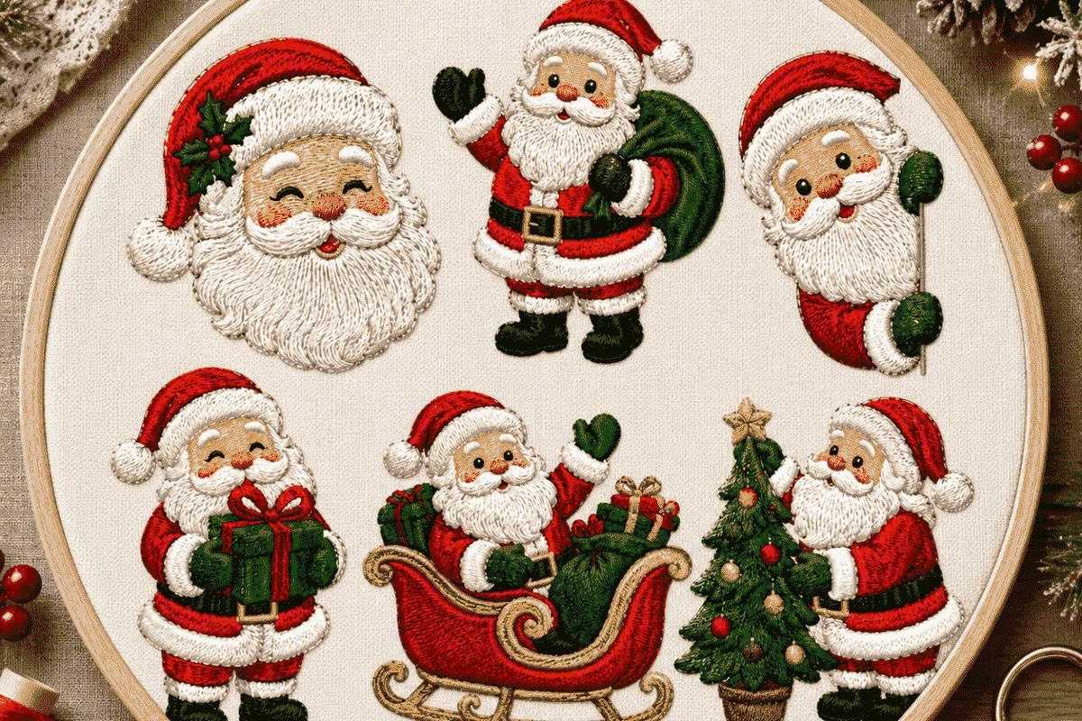 Santa embroidery