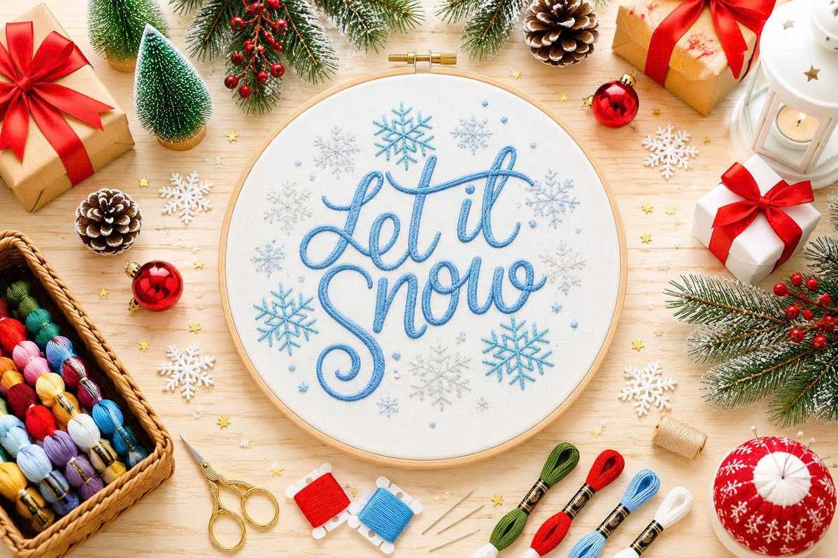 Embroidery pattern "Let It Snow"