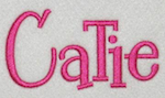 Giggles embroidery font