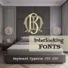 Pagoda Interlocking Monogram TrueType Font | Apex Embroidery Designs ...
