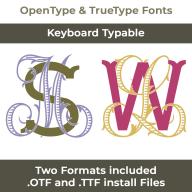 Interlocking 3D Monogram TrueType Font | Apex Embroidery Designs ...