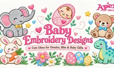 Baby embroidery designs ideas for onesies, bibs and baby gifts