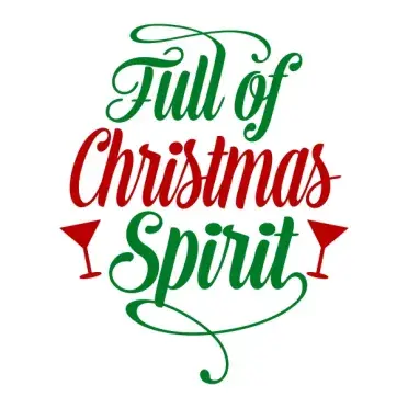Full of Christmas Spirit SVG Cuttable Designs
