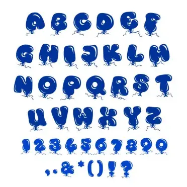 Balloon SVG Cuttable Font