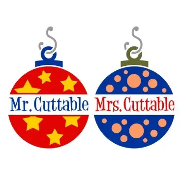 Christmas Ornament Split Frame SVG Cuttable Design