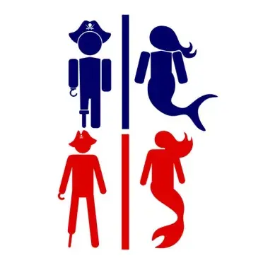 Pirate vs Mermaid SVG Cuttable Design