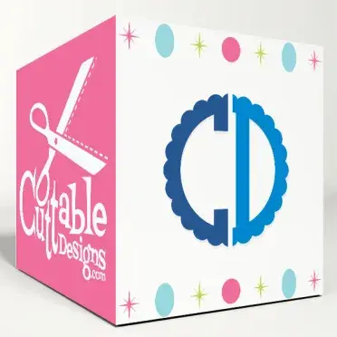 Two-Letter Scallop Circle Monogram SVG Cuttable Font