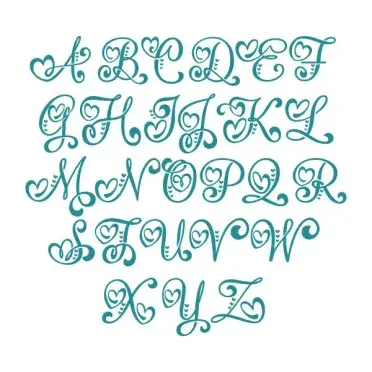 Heart Tail Script SVG Cuttable Design