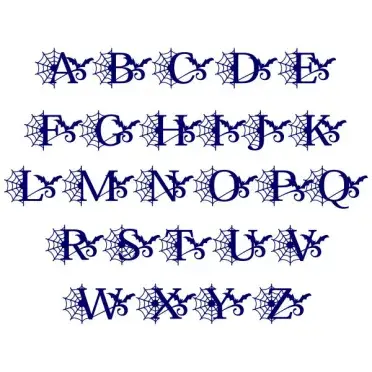 Spider Web Bat SVG Cuttable Font